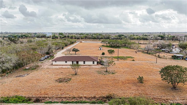 drone / aerial view featuring a rural view