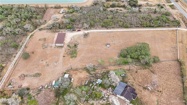 drone / aerial view featuring a rural view