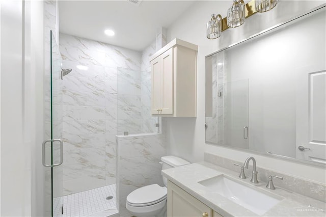 4312 Xenops Ave, Mcallen, TX 78503 - full bathroom with a shower stall, toilet, and vanity