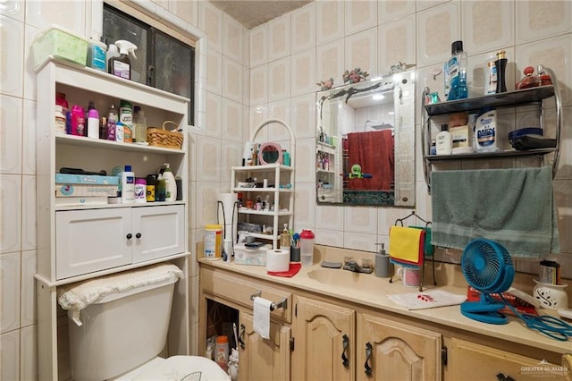 100 W Mesquite St, Sullivan City, TX 78595 - bathroom featuring toilet and vanity