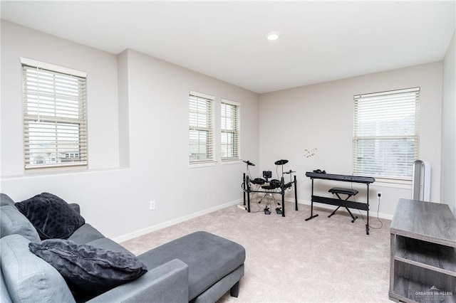 6101 White River Dr, Mcallen, TX 78504 - living area featuring baseboards and carpet flooring