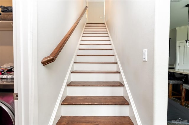 6101 White River Dr, Mcallen, TX 78504 - stairs featuring wood finished floors