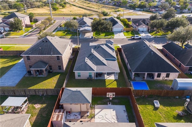 bird's eye view featuring a residential view