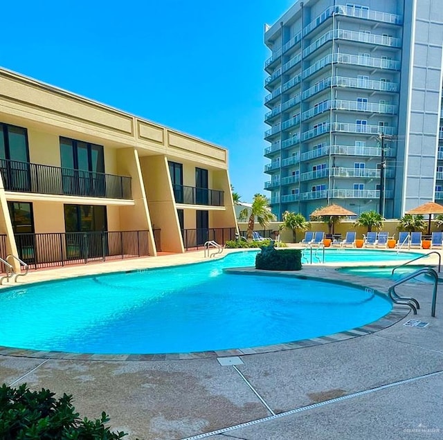 2100 Gulf Blvd, South Padre Island, TX 78597 - community pool with a patio