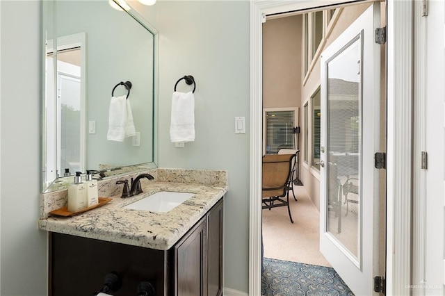2509 Mcleod Ave, Edinburg, TX 78539 - bathroom with vanity and baseboards