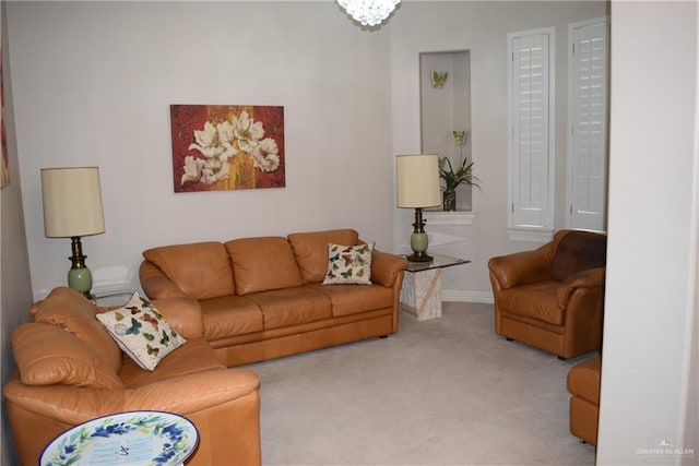 2707 Live Oak St, Mission, TX 78574 - carpeted living area with baseboards