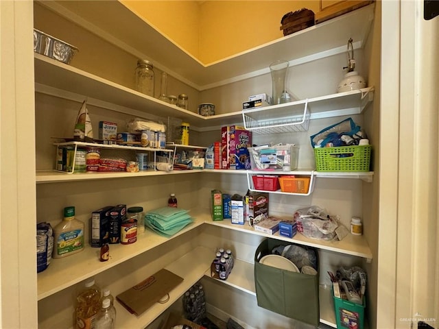 view of pantry