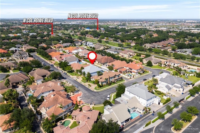 birds eye view of property featuring a residential view