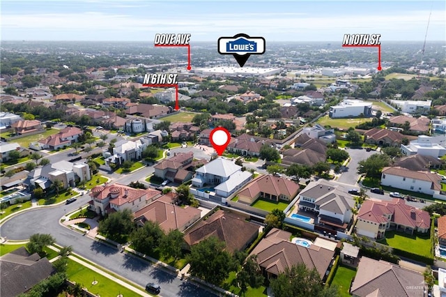 drone / aerial view featuring a residential view