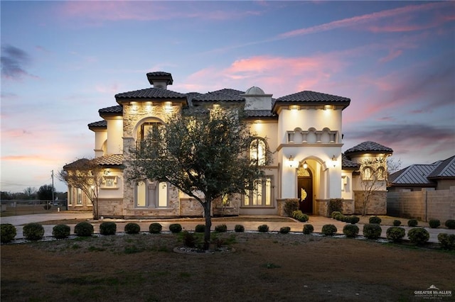 mediterranean / spanish house with french doors