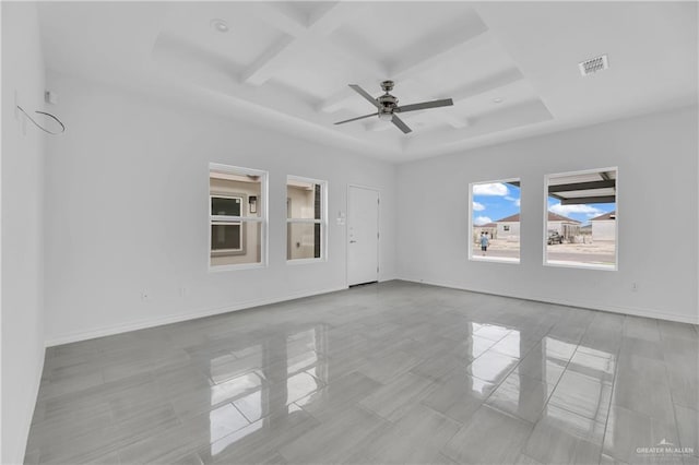 empty room with ceiling fan