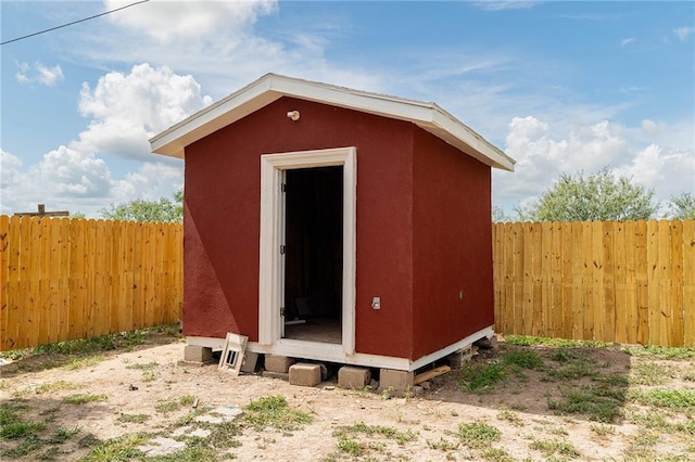 803 W Longoria St, Pharr, TX 78577 - view of shed featuring a fenced backyard