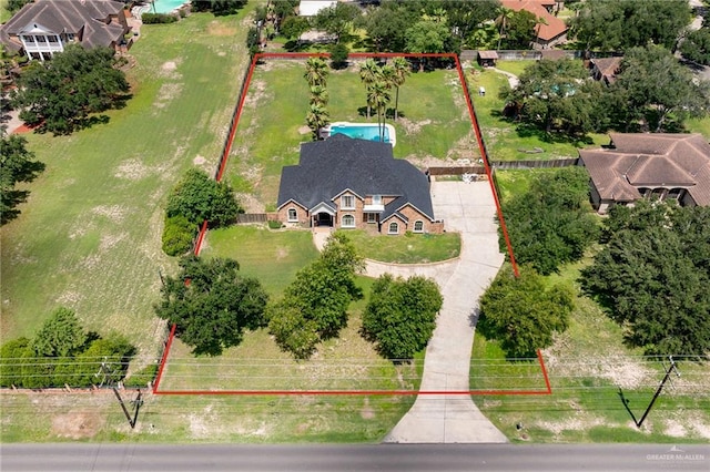 3703 N Glasscock Rd, Palmhurst, TX 78573 - view of subject property with property parcel outlined
