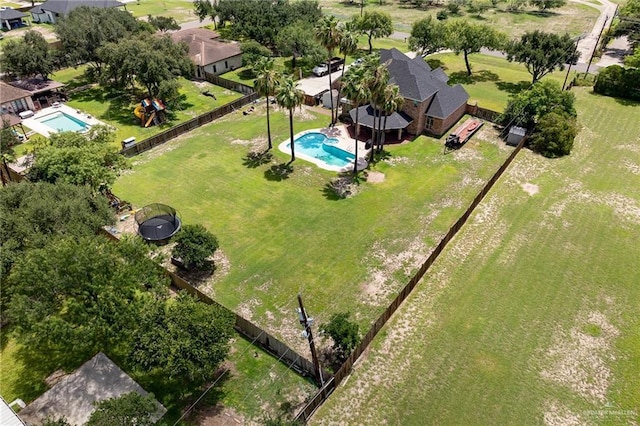 3703 N Glasscock Rd, Palmhurst, TX 78573 - aerial perspective of suburban area with a pool area