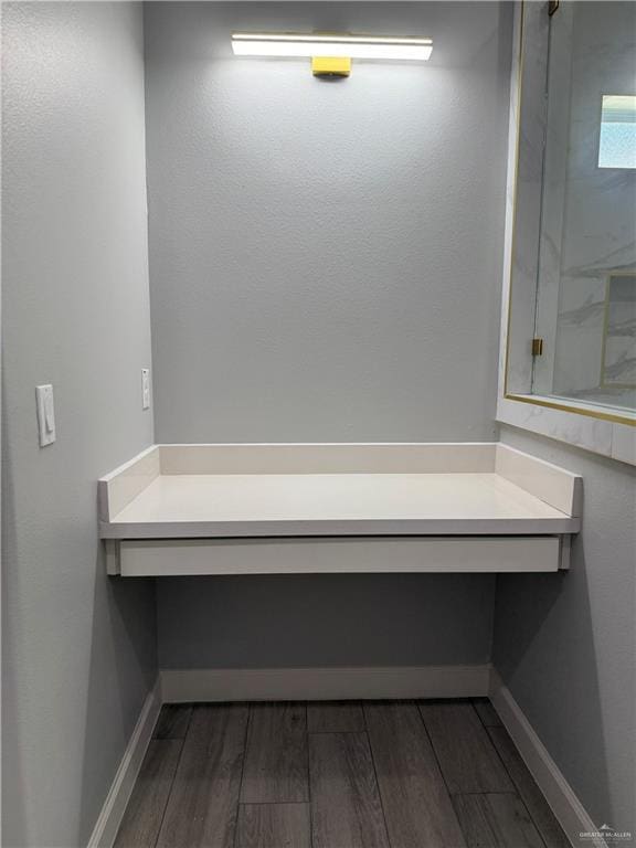1203 Moses Dr, San Juan, TX 78589 - bathroom with baseboards and wood finished floors
