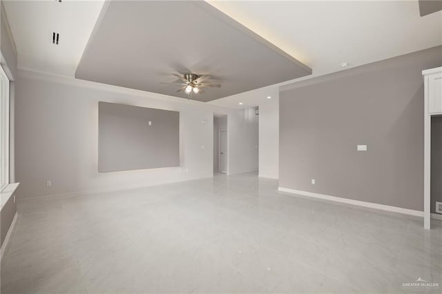 unfurnished room featuring ceiling fan