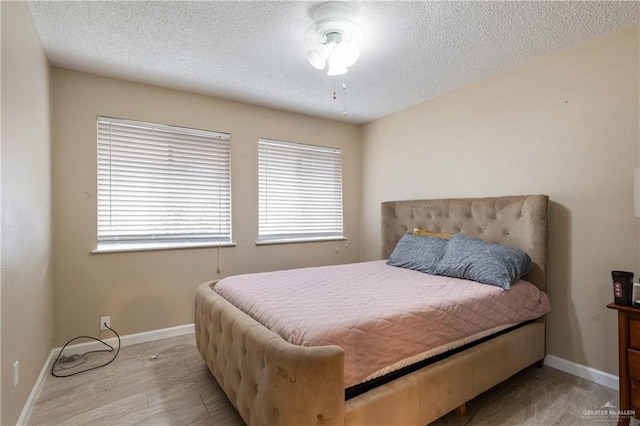 bedroom with a textured ceiling