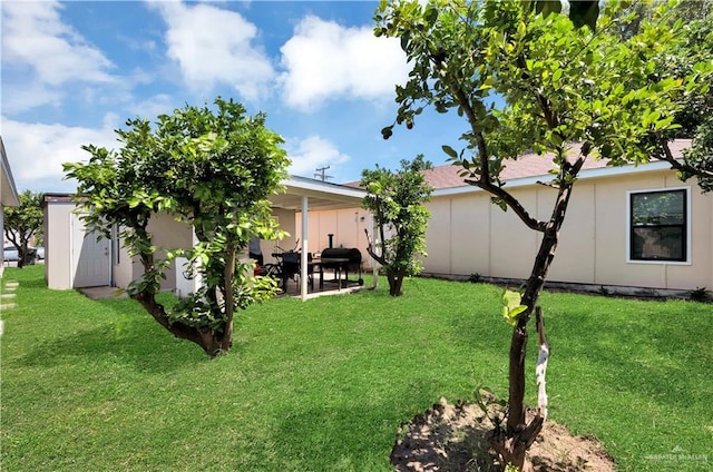 408 S 21st St, Mcallen, TX 78501 - view of green lawn with a patio area