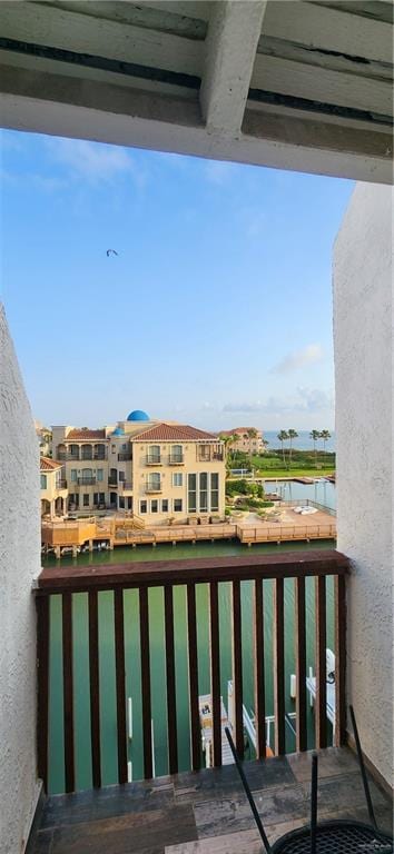 6201 Padre Blvd Unit 308, South Padre Island, TX 78597 - balcony featuring a water view