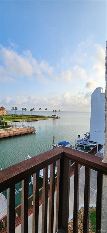 6201 Padre Blvd Unit 308, South Padre Island, TX 78597 - water view with a boat dock