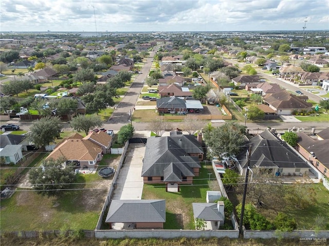 aerial view with a residential view