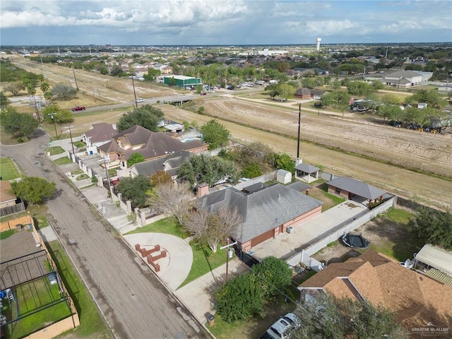 aerial view with a residential view