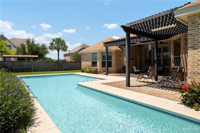 2703 Grand Canal Dr, Mission, TX 78572 - view of swimming pool with a pergola, fence, and a patio