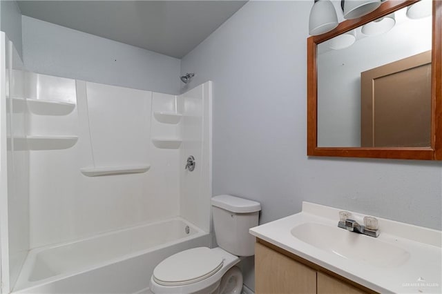 full bathroom with vanity and toilet