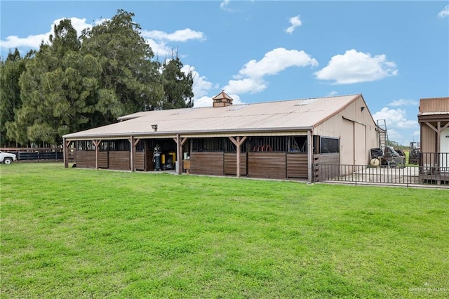 view of horse barn