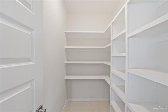view of storage area