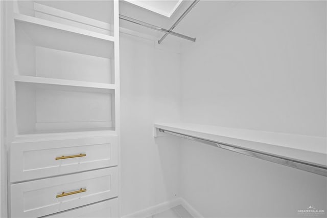 view of walk in closet