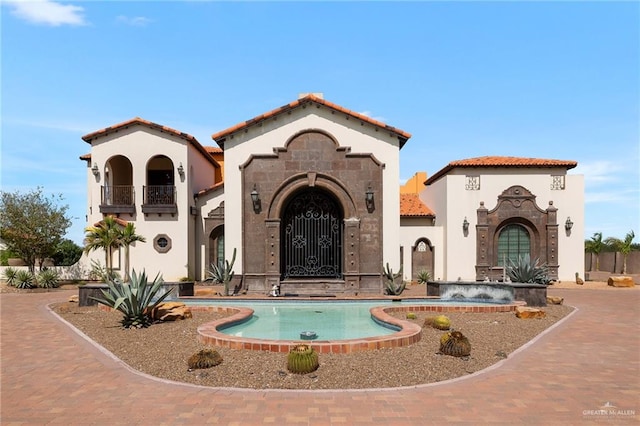 exterior space with a balcony