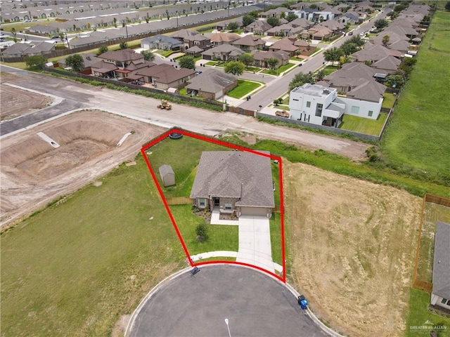 birds eye view of property featuring a residential view