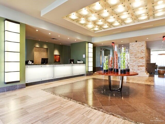 310 Padre Blvd, South Padre Island, TX 78597 - reception with recessed lighting and coffered ceiling
