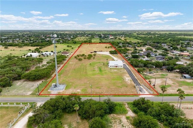 11115 N La Homa Rd, Mission, TX 78574 - overview of rural landscape with property parcel outlined