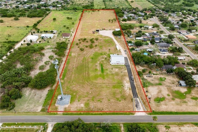 11115 N La Homa Rd, Mission, TX 78574 - aerial overview of property's location with property boundaries highlighted