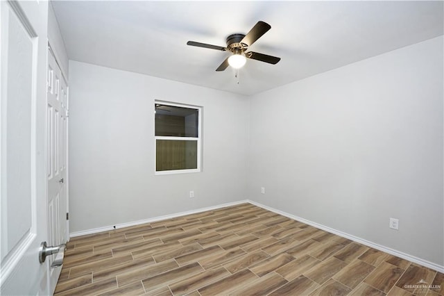 314 N Veterans Blvd, Edinburg, TX 78541 - spare room featuring wood finished floors and ceiling fan