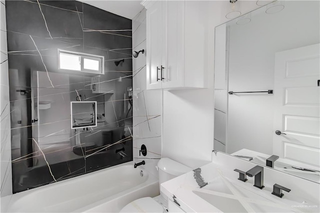 3414 Bamboo Palm Ct N, Harlingen, TX 78552 - full bath featuring toilet, bathing tub / shower combination, and vanity