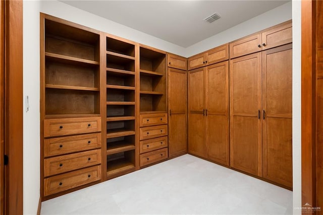 view of walk in closet