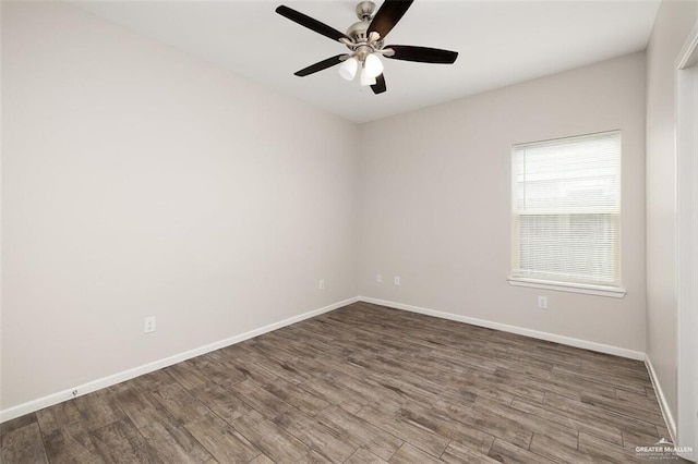 904 Kentucky St, Alton, TX 78573 - empty room with ceiling fan and wood finished floors