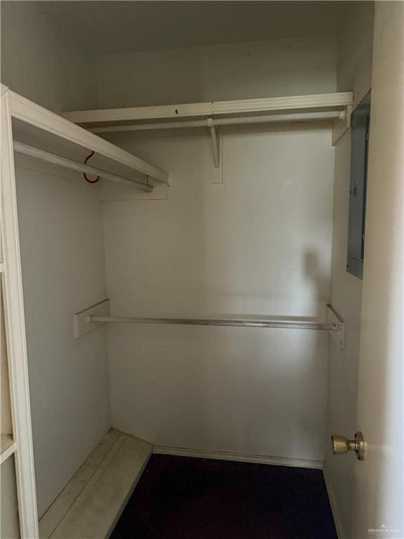 walk in closet with electric panel