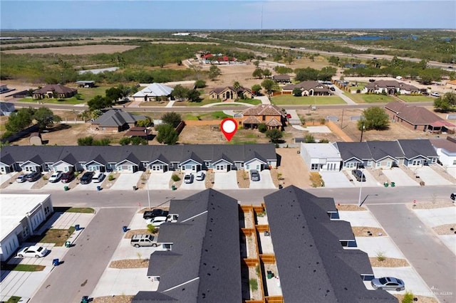 aerial view with a residential view