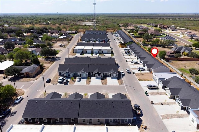 aerial view with a residential view