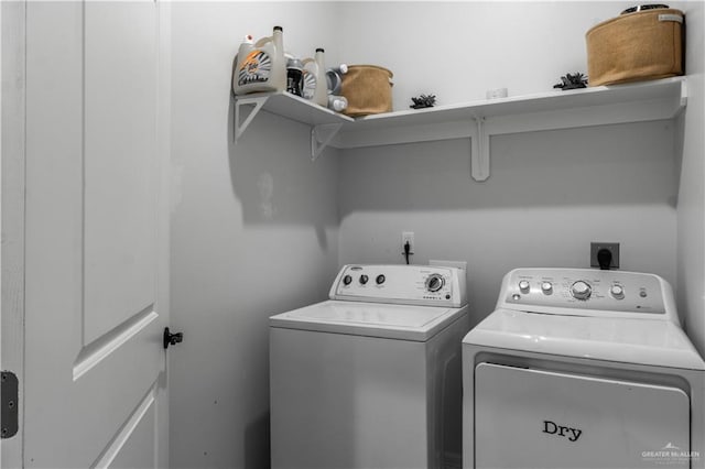 laundry area featuring separate washer and dryer