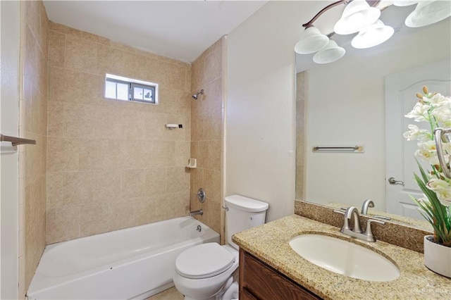 5212 N Huisache St, Pharr, TX 78577 - full bath featuring vanity, shower / bathtub combination, a chandelier, and toilet