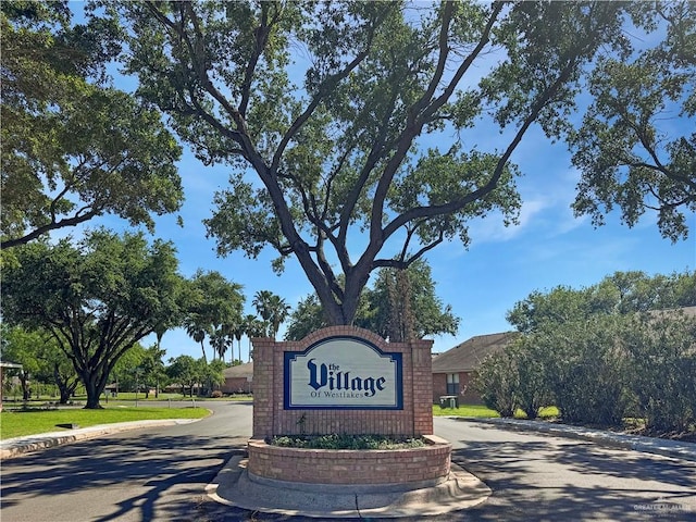 view of community sign