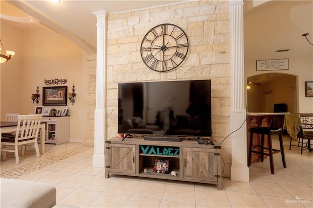 907 Amethyst Dr, Weslaco, TX 78596 - view of tiled living area