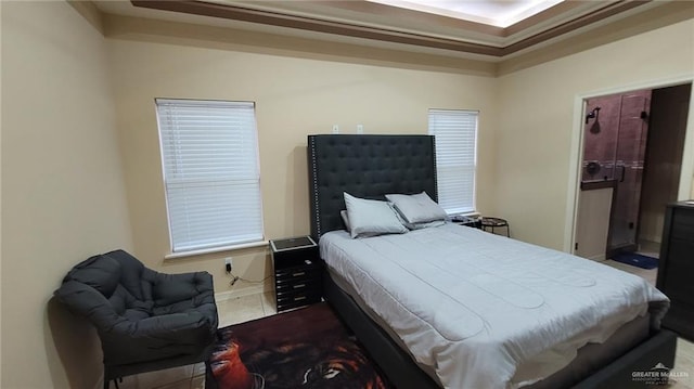 view of tiled bedroom