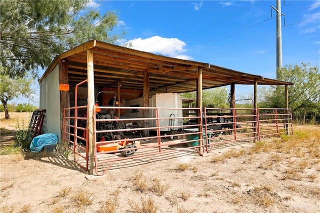 view of horse barn