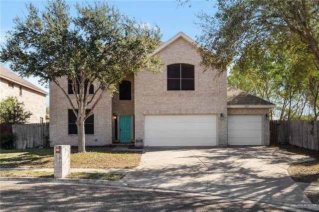 view of front of house featuring a garage